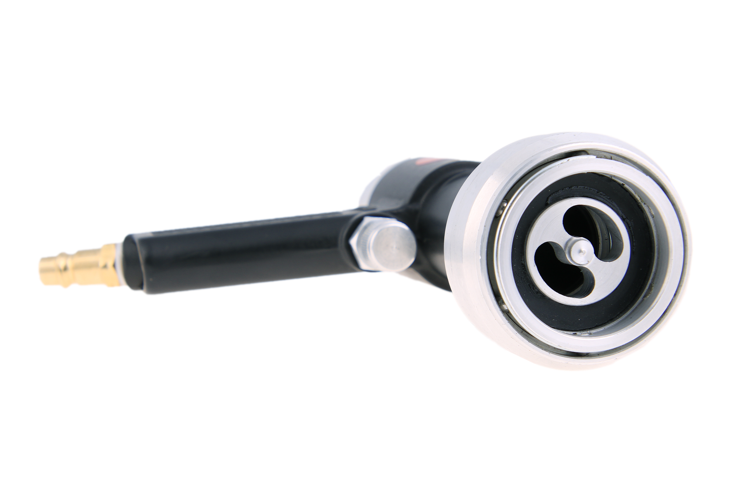 Metall-Füllpistole für Stausäcke mit Arretierungsadapter und Rückschlagsmembran aus Metall