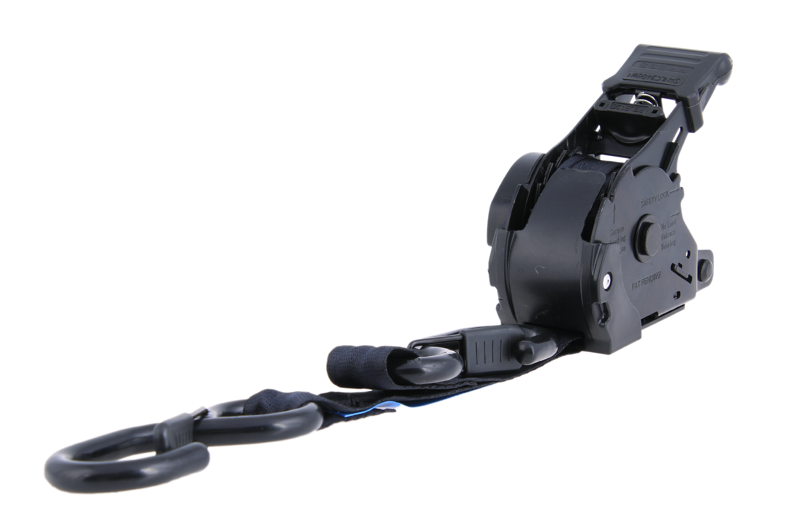 2er Set - 3,65 m Automatik-Zurrgurt, 25 mm, LC 340 daN, mit S-Haken mit Sicherung